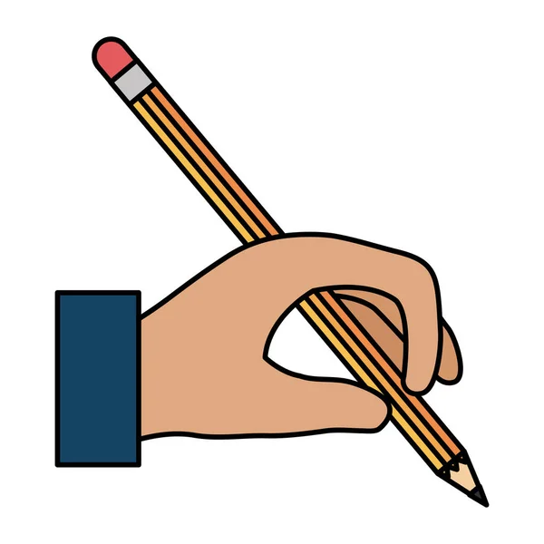 Χέρι που γράφει με μολύβι γραφίτη — Διανυσματικό Αρχείο