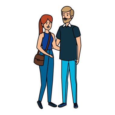 Genç çift avatarlar karakter