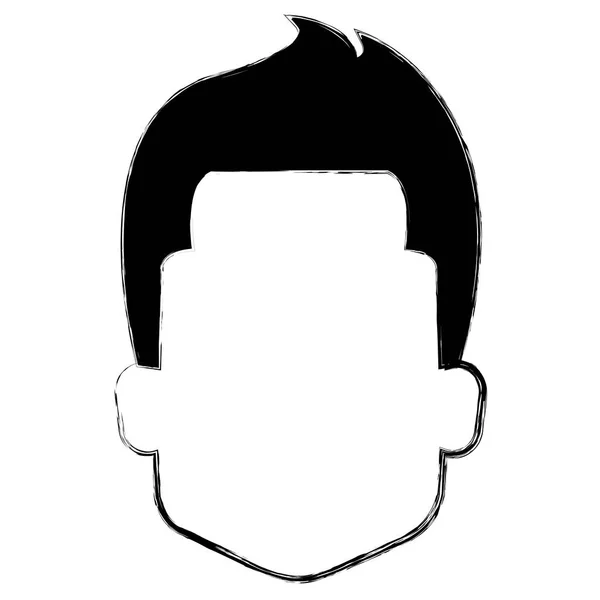 Young man head avatar character — Stock Vector