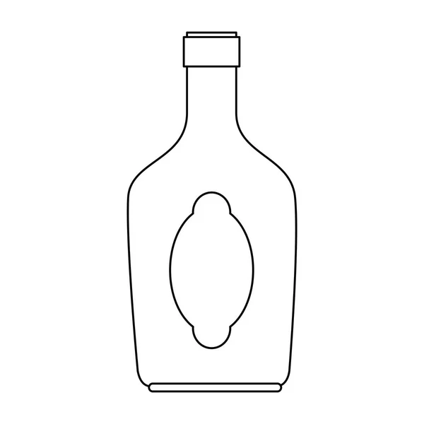 Icono de la silueta botella de vino — Archivo Imágenes Vectoriales