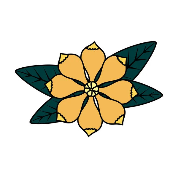 Virág leafs ikon — Stock Vector