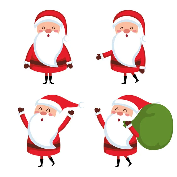 Feliz carácter de santa navidad — Vector de stock