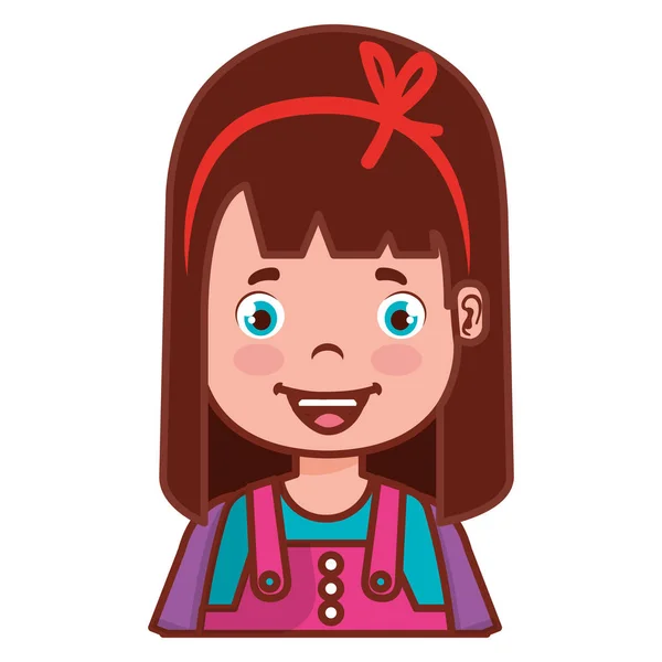 Personagem menina feliz — Vetor de Stock