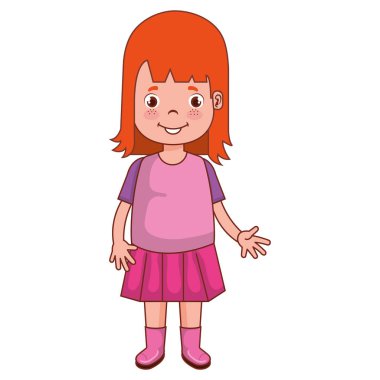 Mutlu küçük kız karakteri