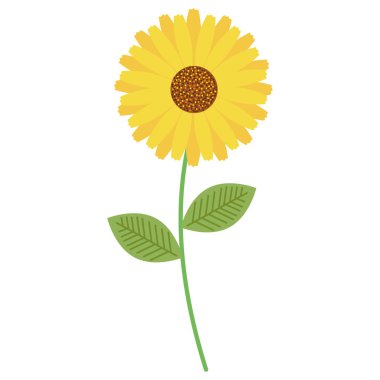 çiçek ve yapraklar dekoratif simgesi