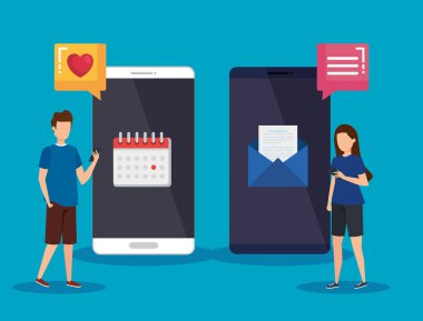 akıllı telefon teknolojisi ve sosyal medya ile erkek ve kadın