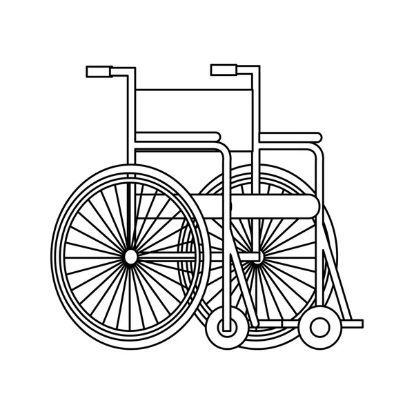 Icône isolée fauteuil roulant médical — Image vectorielle