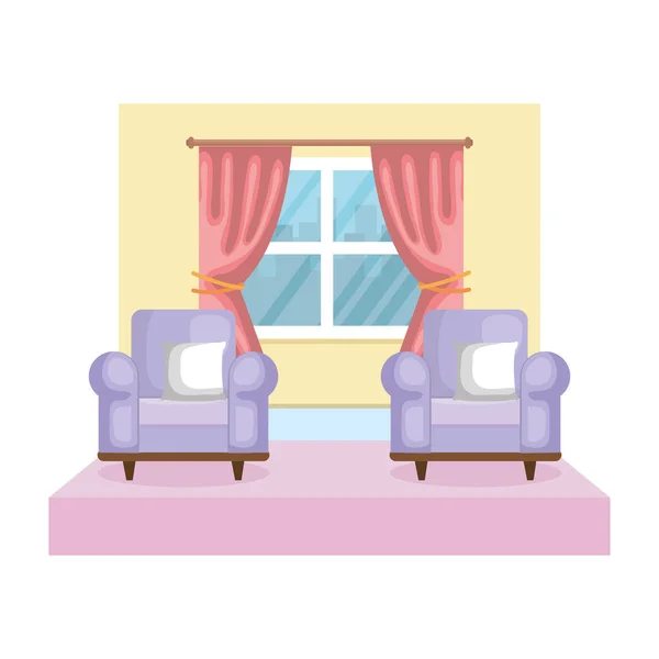 Salon maison lieu — Image vectorielle