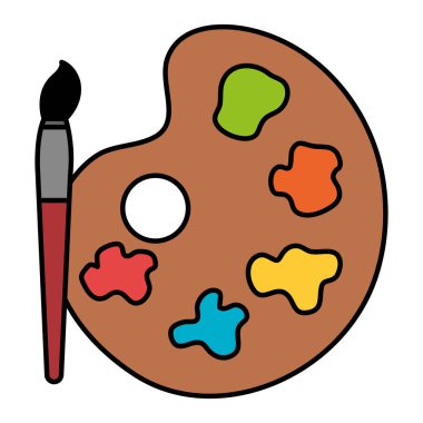 fırça ile boya renkleri pallette