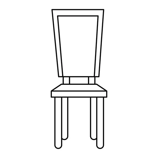 Silla de madera aislado icono — Vector de stock