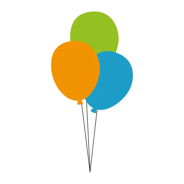 Fiesta globos helio icono — Vector de stock