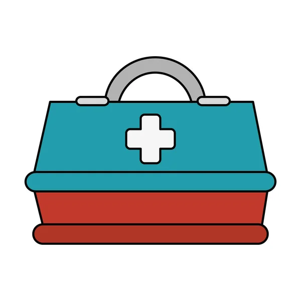 Boîte médicale icône isolée — Image vectorielle