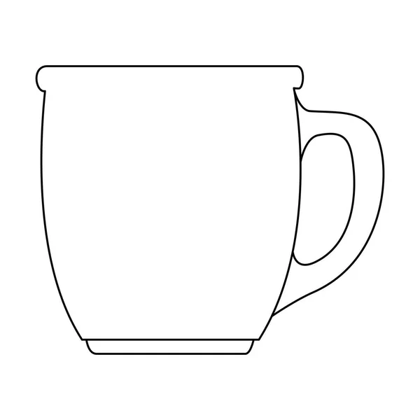 Koffie beker geïsoleerde pictogram — Stockvector