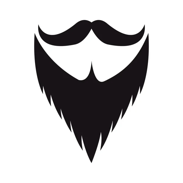 Bigote y barba estilo hipster — Vector de stock