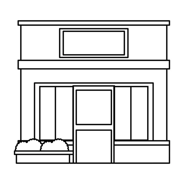 Magasin bâtiment façade avant — Image vectorielle