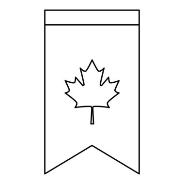 kanada bayrağı çelenk asılı