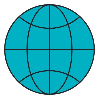 Küre gezegen izole simgesi