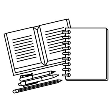 kalem ve kalem ile defterler okul