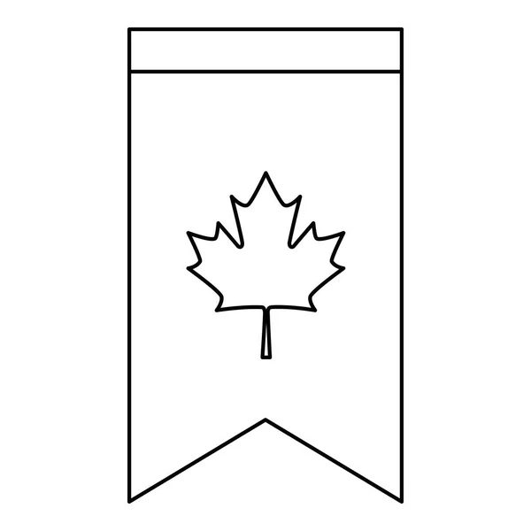 カナダ国旗ガーランドぶら下がり — ストックベクタ