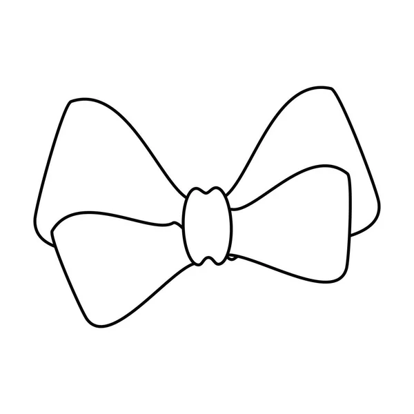 Ribbon bow elegant icon — Stock Vector