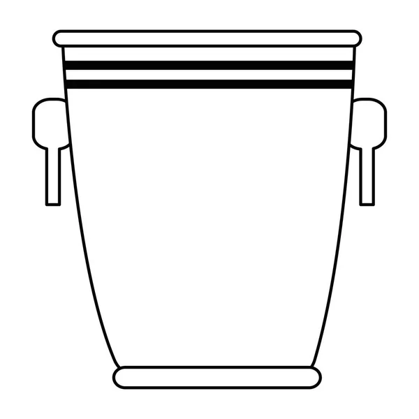 버킷 주류 실루엣 아이콘 — 스톡 벡터