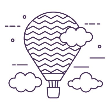 gökyüzünde uçan sıcak hava balonu