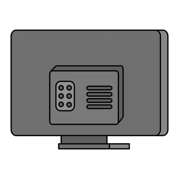 Tv moderne retour icône isolée — Image vectorielle