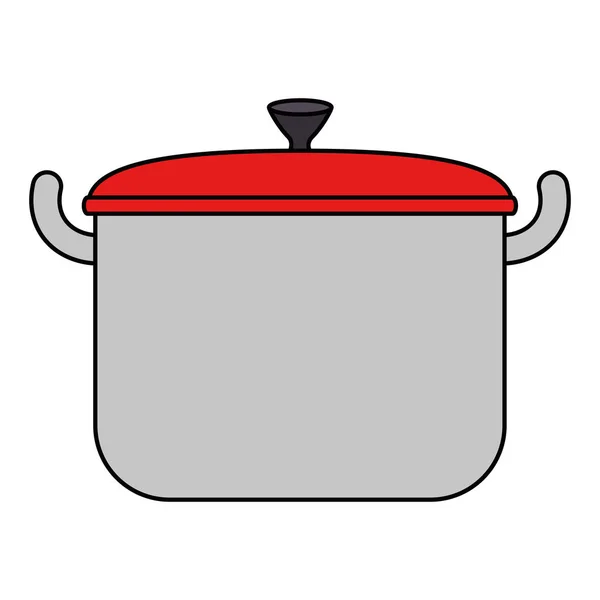 Olla de cocina aislado icono — Vector de stock