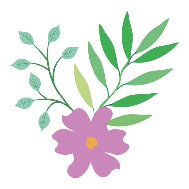 çiçek ve yapraklar dekoratif simge