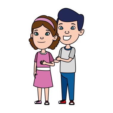 sevimli küçük çift çocuklar