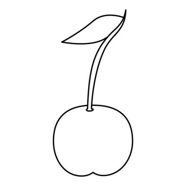 Tatlı kiraz meyve simgesi