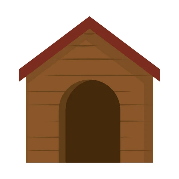 Maison en bois animal icône — Image vectorielle