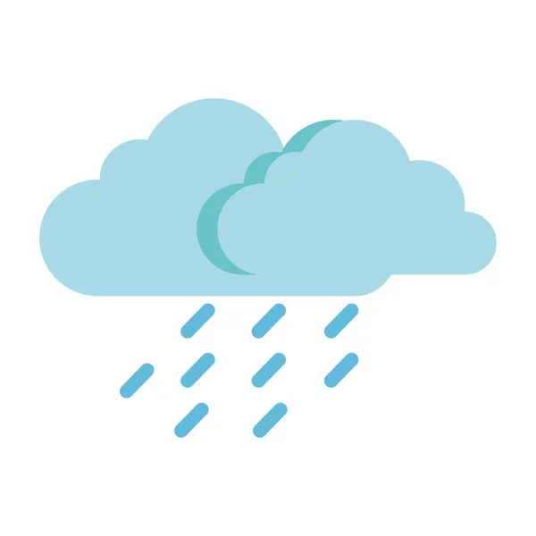 Nuvola pioggia tempo isolato icona — Vettoriale Stock