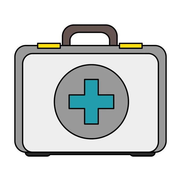 Zestaw medyczny na białym tle ikona — Wektor stockowy