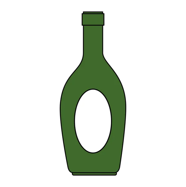 Wine bottle silhouette icon — Stok Vektör