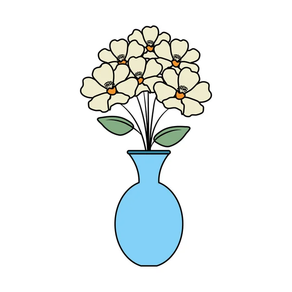 Vase mit Blumen-Symbol — Stockvektor