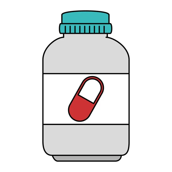 Capsule bottiglia droga icona — Vettoriale Stock
