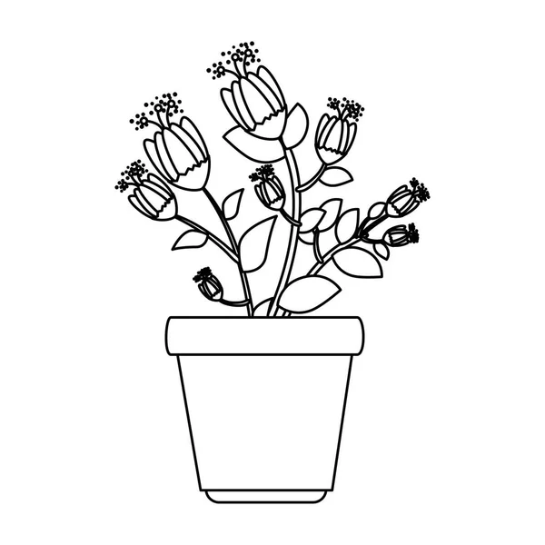 Kwiat Houseplant w doniczce ikona — Wektor stockowy