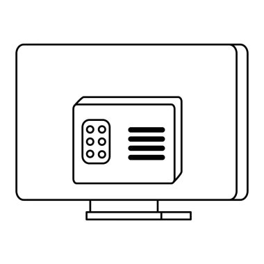 modern tv arka izole simgesi