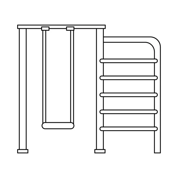 Huśtawka park plac zabaw wiszące — Wektor stockowy