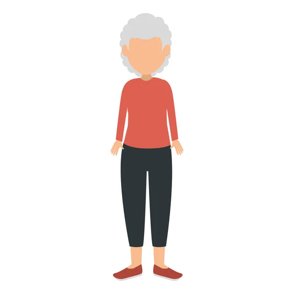 Roztomilá babička avatar postava — Stockový vektor