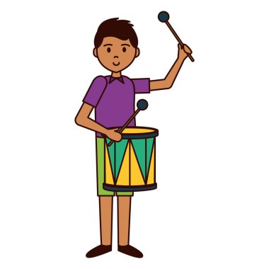 davul karnaval oynayan adam