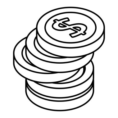 kazık sikke para isometrik