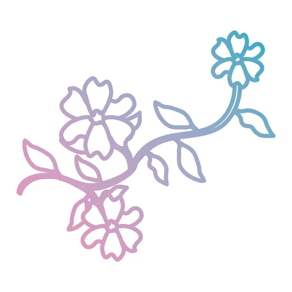 花や葉の装飾的なアイコン — ストックベクタ