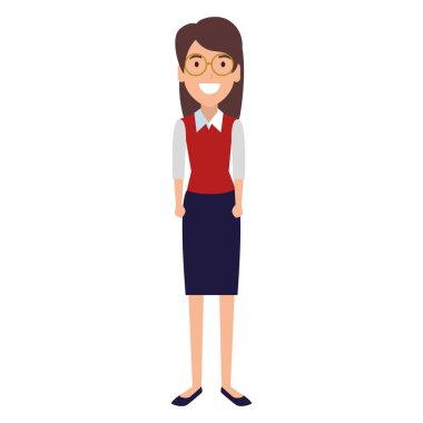 gözlük karakteri ile güzel kadın