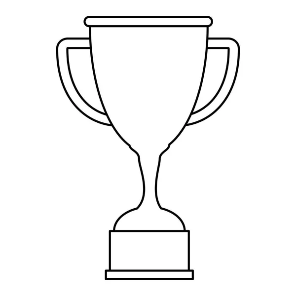 Trofej pohár izolované ikona — Stockový vektor