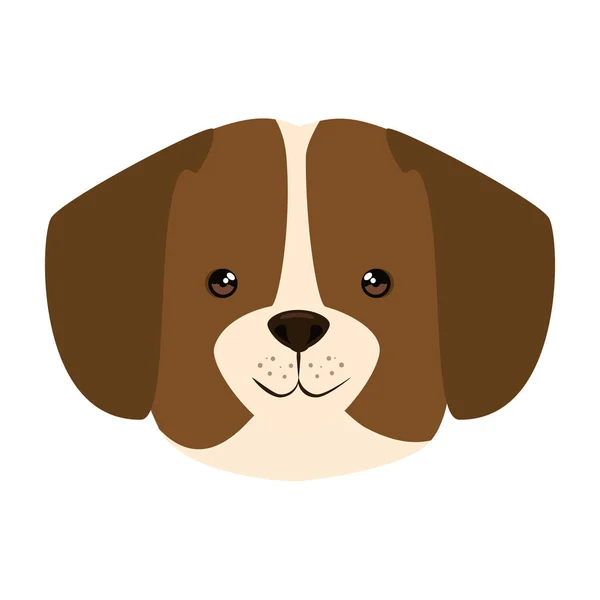 Bonito cão raça cabeça personagem —  Vetores de Stock
