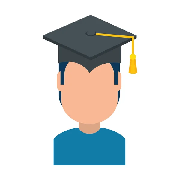 Student graduated avatar character — Stock Vector