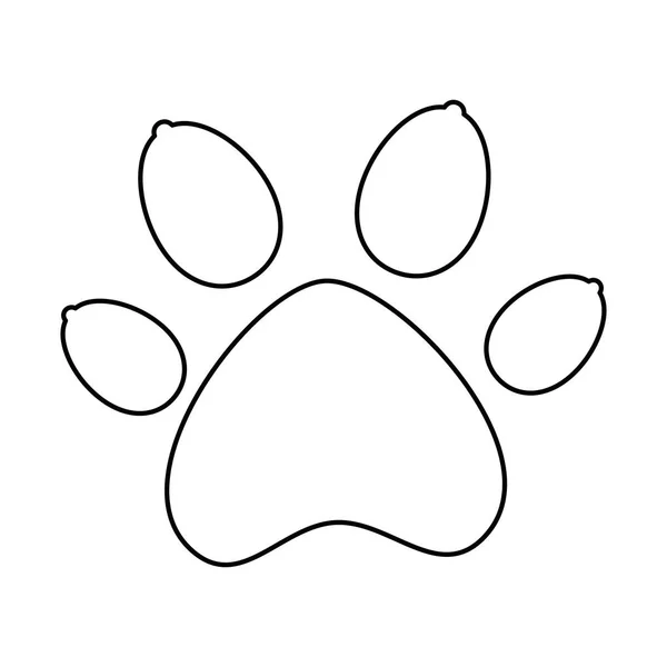 Pata mascota aislado icono — Archivo Imágenes Vectoriales