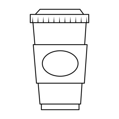 Kahve içecek plastik kap içinde